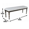 Vynxaria Antique Charcoal Backless Bench - Elegant & Versatile Seating - 2 of 4