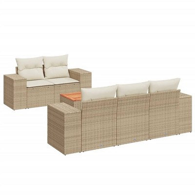 vidaXL Garden Sofa Set Beige