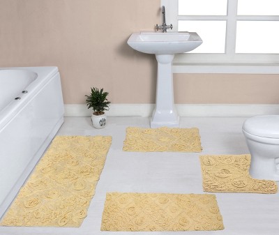Modesto Collection Cotton Tufted Set of 4 Bath Rug Set - Home Weavers