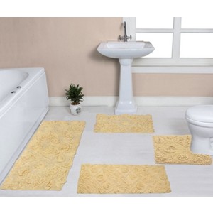 Modesto Collection Cotton Tufted Set of 4 Bath Rug Set - Home Weavers - 1 of 4