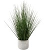 Monarch Specialties Artificial Plant 21 inch Tall Grass Indoor Faux Fake Table Greenery Potted Real Touch Decorative Green Grass White Pot - image 2 of 4