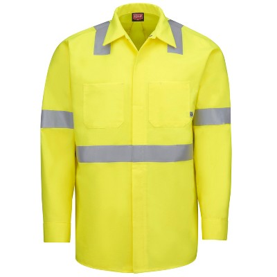 Red Kap Long Sleeve Hi-visibility Ripstop Work Shirt With Mimix ...