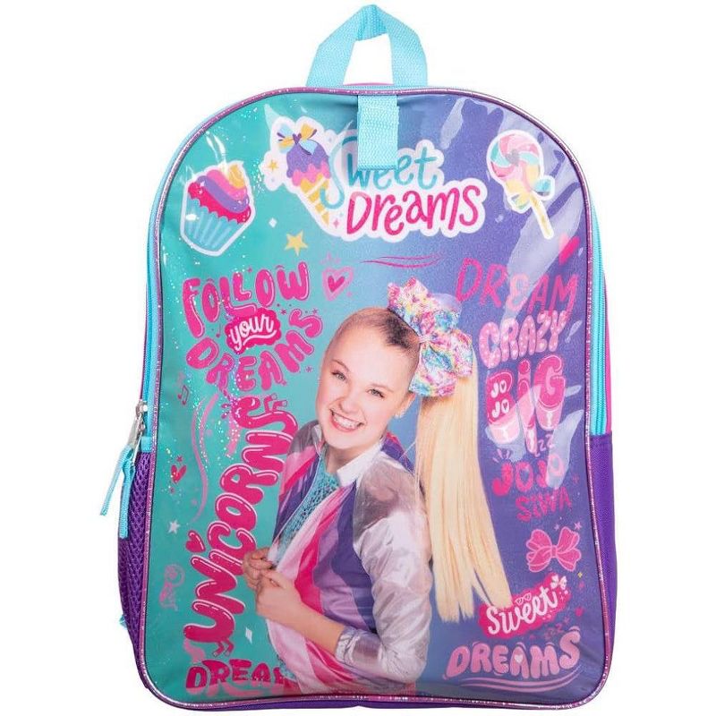 Jojo Siwa Super Star Dreams 2-Piece 16" Kids Backpack Lunch Box Set Multicoloured, 3 of 7