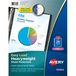 Avery Sheet Protector Hvyweight 11"x8-1/2" 25/BX Clear 75304