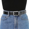 INSPIRE CHIC Women's Skinny Single Pin Buckle PU Casual Shiny Waist Belt - 4 of 4