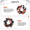 18 Inch Halloween Fall Wreath for Front Door, Black Orange White Artificial Pumpkin Wreath for Fall and Halloween Indoor Outdoor Home Party Decor - 2 of 4