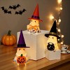 Racxily Halloween Decorations Indoor,3Pcs Cute Spooky Ceramic Ghost Halloween Decorations,Ghost Figurines with Hats - 2 of 4