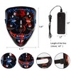 GustoWave 2 Pack LED Halloween Masks, Halloween Light Up Purge Mask with 3 Light Modes, Scary Mask for Halloween Festival Cosplay (Blue+Red) - 2 of 4
