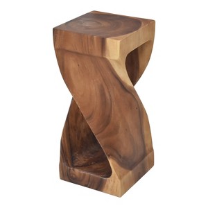 Steve Silver Co. Solana Accent Side Table Natural: Carved Acacia Wood, No Assembly - 1 of 4