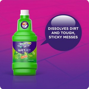 Swiffer WetJet Multi-Purpose and Hardwood Liquid Floor Cleaner Solution Refill, with Gain Scent (2 count, 42.2 fl oz each) - 1 of 4