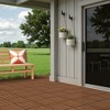 11 PCS 11.7" X 11.7" Square Plastic Wood Deck Tiles, Outdoor Terrace Flooring，Light Brown - 2 of 4