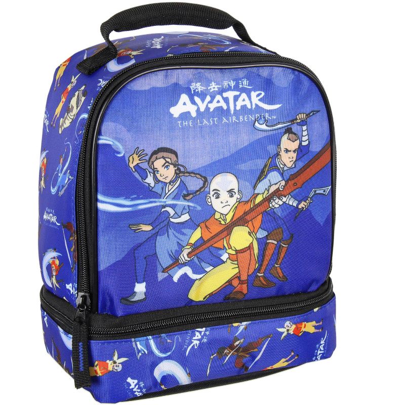 Nickelodeon Avatar The Last Airbender Character Dual Compartment Lunch Box Bag Blue, 1 of 9