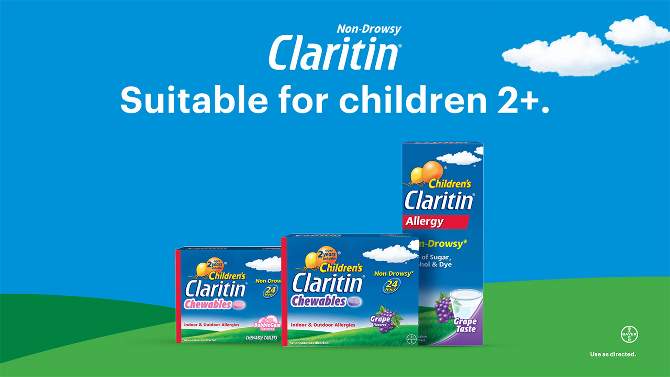 
Children's Claritin Loratadine Allergy Relief 24 Hour Non-Drowsy Grape Liquid, 2 of 12, play video
