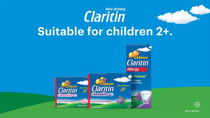 
Children's Claritin Loratadine Allergy Relief 24 Hour Non-Drowsy Grape Liquid, 2 of 11, play video