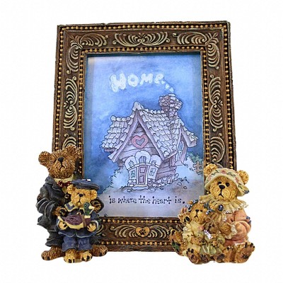 Boyds Bears Resin 6.25 In Gary Tina Matt Bailey Family Home Bearstone Decor Single Image Frames