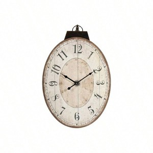 29 Inch Oval Wall Clock Silent Non - Ticking Decorative Clock Living Room Modern Farmhouse Clock Home Dining Room - 1 of 4