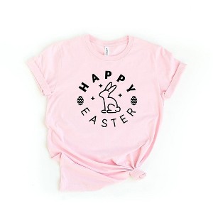 Simply Sage Market Women's Happy Easter Eggs Short Sleeve Graphic Tee - 1 of 3