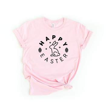 Simply Sage Market Women's Happy Easter Eggs Short Sleeve Graphic Tee