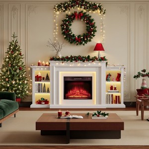 -inch Electric Fireplace With Mantel Led Light -for Living Room - 1 of 4