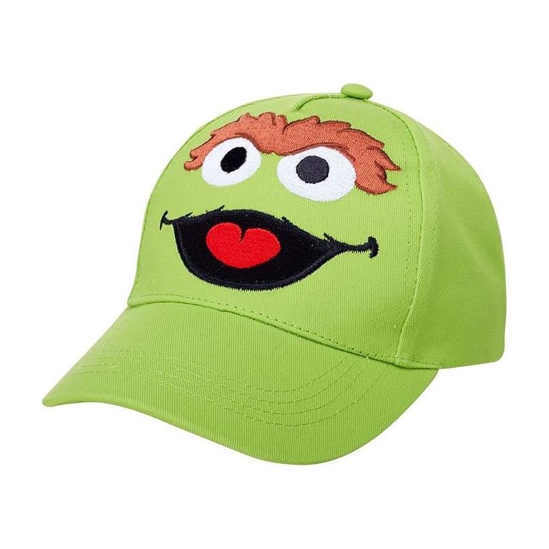 Sesame Street Oscar The Grouch Baseball Hat for Boys Ages 2-4,  Kids Cap, 3 of 4