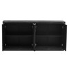 Sideboard Buffet Cabinet With Storage, 4-Door Sideboard Cabinet With Ash Veneer Finish, Adjustable Shelves, Sideboard Cabinet Coffee Bar For Entryway - 2 of 4