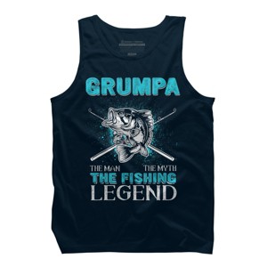 Men's Design By Humans Grumpa Man Myth Fishing Legend By HoangCathrine Tank Top - 1 of 2