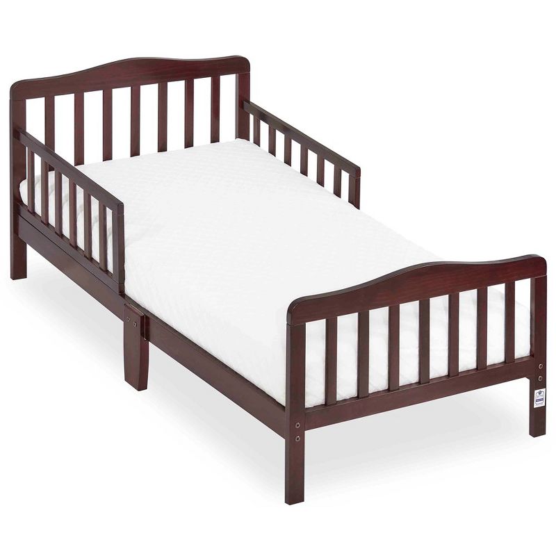 Dream On Me JPMA Certified  Memphis Classic Design Toddler Bed in Espresso, 1 of 10