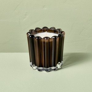 Seasonal Ribbed Glass Jar Candle 7oz - Hearth & Hand™ with Magnolia - 1 of 4