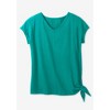 Woman Within Plus Size Side Tie Knit Tee - 3 of 4