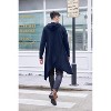 COOFANDY Men's Hooded Poncho Cape Cloak Casual Asymmetric Hem Hoodie Sweatshirts Wine Red L - 2 of 4