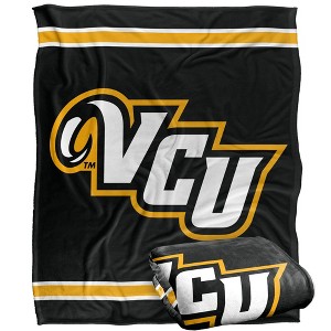 Virginia Commonwealth University Primary Logo Stripes Silky 50x60 Blanket, 1 Sided 50x60 - 1 of 4