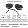 Anna-Kaci Women's Trendy Square Two - Tone Sunglasses - 4 of 4