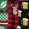 MUK LUKS Men's 3 Pack Terry Holiday Socks - 4 of 4
