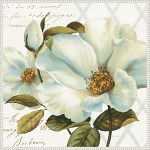 Amanti Art White Floral Bliss II by Lisa Audit Framed Canvas Wall Art - 1 of 4