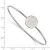 Black Bow Jewelry Sterling Silver Florida State Seminoles NCAA Bangle Bracelet 7 Inch - 2 of 3