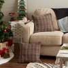 2pk 18"x18" Christmas Tree Plaid Recycled Cotton Square Throw Pillow Covers - Design Imports - 4 of 4