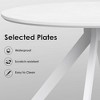 Infurnic Coffee Tables, Modern Dining Table with four sturdy table legs, Round Table for Kitchen or Living Room, White, 47.2"*47.2"*29.5" - 4 of 4
