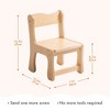 ROBOTIME Accent Chairs, Wooden Toddler Chair with Backrest, Sturdy Kids Chairs for Toddlers Children, 2 PCS, Brown, 11"*10.6"*16.9" - 3 of 4