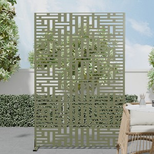 SpassWay 72"H 47"W Outdoor Metal Garden Trellis Privacy Screen Lattice Panel Indoor Room Divider - 1 of 4