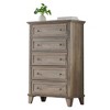 Tall 5-Drawer Bedroom Dresser: Modern Grey Chest with Metal Handles, Multi-Purpose Clothes Organizer & Accent Storage for Closet, Living Room - 2 of 4