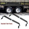 2 Pack Heavy Duty Trailer Fenders for Double Axle Trailers - 14 Gauge Steel Bolt-On Fenders Fit 13" to 15" Tires - 4 of 4
