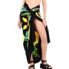 LA LEELA Women's Summer Bikini Wraps Beach Wrap Cover up Sarong Skirt Swimsuit Swimwear Cover Ups for Womens One Size Yellow, Floral - 2 of 4