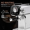 AENKYO Espresso Machine, 20-Bar Compact Coffee Maker for Home, ESE Pod Compatible, Adjustable Temperature Control & Steam Wand - Stainless Steel - 3 of 4