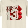 Friday the 13th 3D Title Logo Men's Natural Short Sleeve Crew Neck Tee - 2 of 3