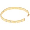 'Set in Stone' Hinged Bangle Bracelet, Gold Tone Jewelry with Prong-Set Stone Accents - 2 of 4