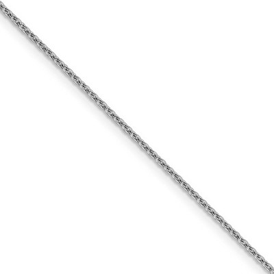 Black Bow Jewelry 1.4mm 14k White Gold Solid Classic Cable Chain Necklace