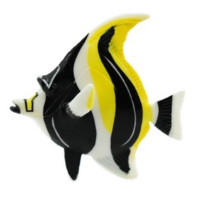 Collectible Wildlife Gifts | Moorish Idol, Angel Fish, Tropical, Rubber Fish, Hand Painted, Realistic Toy Figure, Model, Gift,  3"  CH451 BB114 - 1 of 4