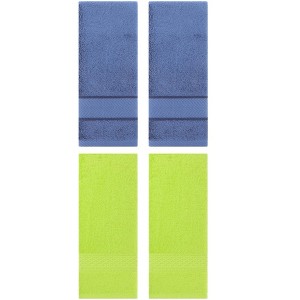 REGALWOVEN 4 Pcs Solid Textured Cotton Soft Absorbent Decorative Hand Towel - 1 of 4