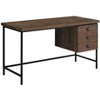 NicBex 55" L Home Office Desk Modern Computer Desk with 3 Drawers and Metal Base for Office, Study - 3 of 4