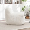 Lyngins Plush Faux Fur Bean Bag Chair, Ergonomic Lazy Chair, Stylish Accent Chair, Bean Bag Sofa Chair with Back Support,  Stuffed Floor Sofa - 3 of 4
